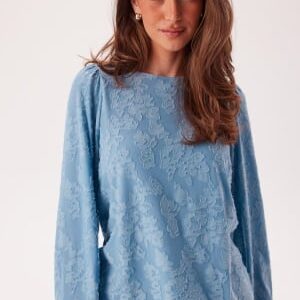 VILA Viadele O-neck L/S TOP TOP Top Blissful Blue S