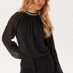 VILA Vianlis High Neck L/S TOP TOP Black Beauty 34