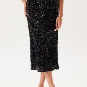 VILA Vifaith Hw Midi Sequin Skirt Black Beauty Detail:black Beau XS