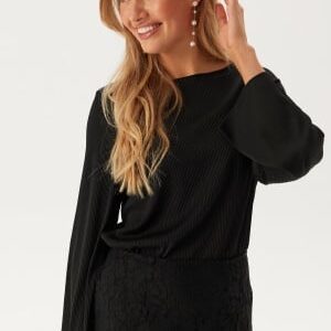 VILA Vilupia Boatneck L/S TOP Black Beauty M