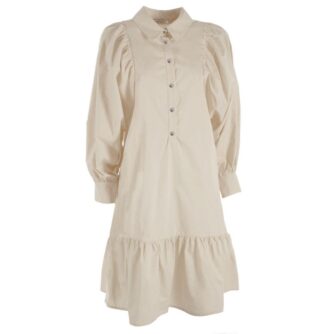 Yes Zee Beige Cotton Dame Dress