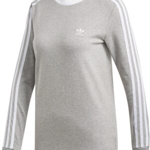 Adidas 3stripes Langærmet Tshirt Dame 32 Grå