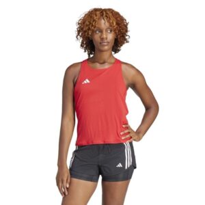 Adidas Adizero Essentials Løbe Tanktop Dame, Str. L - Rød, Let & Åndbar med Reflekser