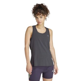 Adidas Adizero Tank Dame L - Sort Reflekterende & Svedtransporterende Aeroready