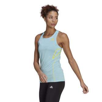 Adidas Adizero Tank - Singlet Dame Str. L - Letvægts, åndbar og hurtigttørrende løbetrøje
