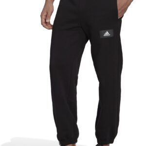 Adidas Essentials Feelvivid Cotton Fleece Straight Leg Joggingbukser Herre Xl Sort