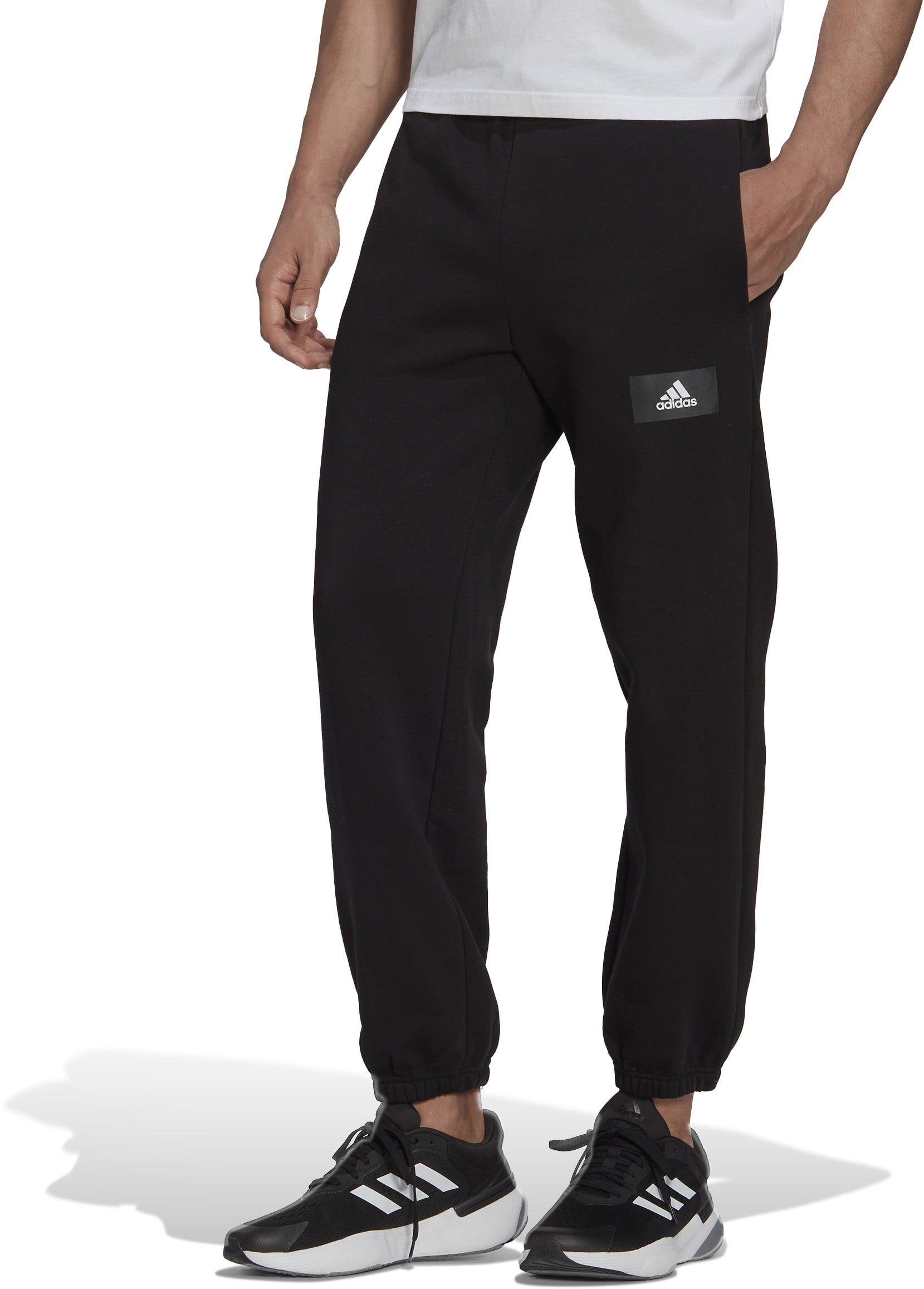 Adidas Essentials Feelvivid Cotton Fleece Straight Leg Joggingbukser Herre Xl Sort Adidas Essentials Feelvivid Cotton Fleece Straight Leg Joggingbukser Herre Xl Sort