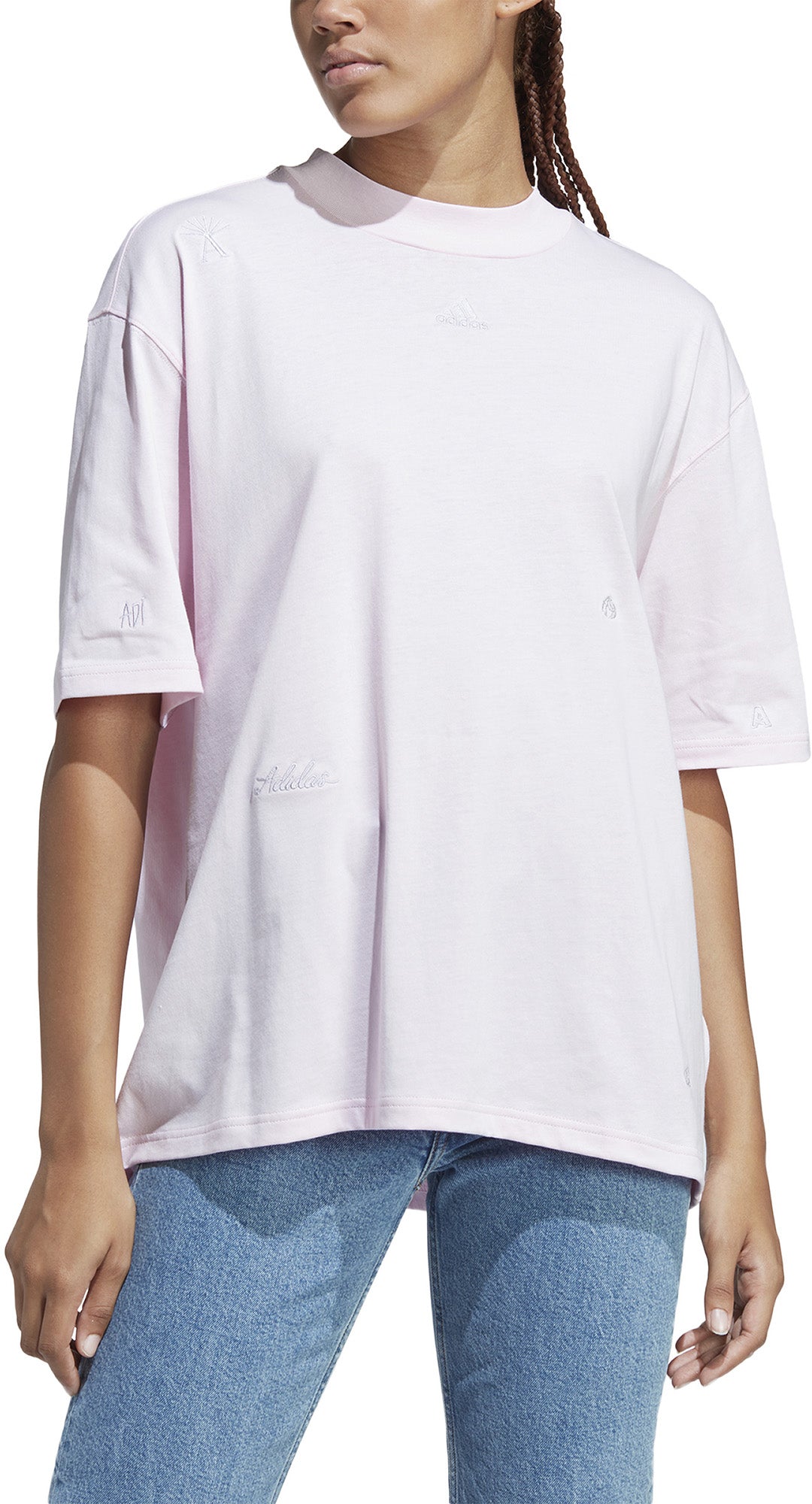 Adidas Healing Crystals Inspired Graphics Boyfriend Tshirt Dame Hvid Adidas Healing Crystals Inspired Graphics Boyfriend Tshirt Dame Hvid