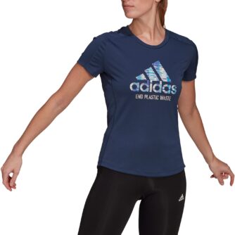 Adidas Run For The Oceans Graphic Tshirt Dame Xs Blå