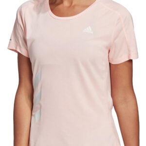 Adidas Run It 3stripes Fast Tshirt Dame Xs Pink