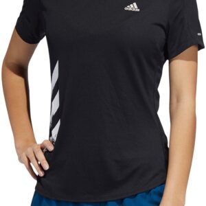 Adidas Run It 3stripes Fast Tshirt Dame Xs Sort