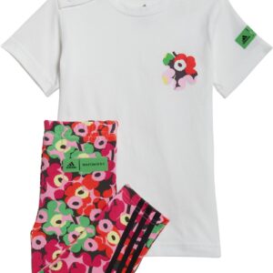 Adidas X Marimekko Summer Sæt, Tshirt + Leggings Dame 62 Hvid