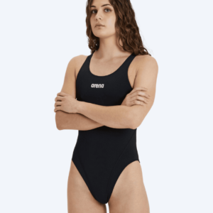 Arena badedragt til damer - Solid Swim Tech High - Sort