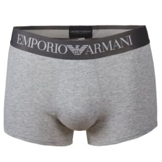 Armani Cotton Stretch Trunk Grå bomuld Medium Herre