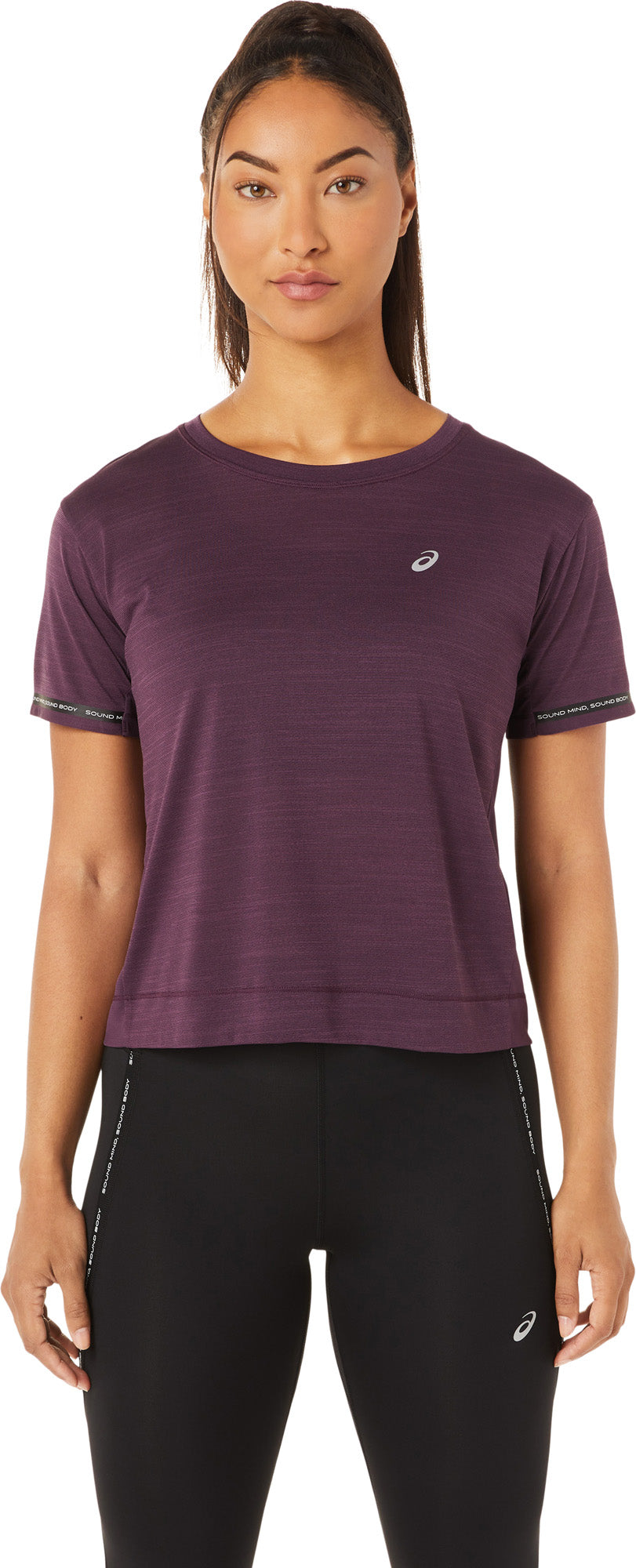 Asics Race Crop Løbe Tshirt Dame Xs Lilla Asics Race Crop Løbe Tshirt Dame Xs Lilla