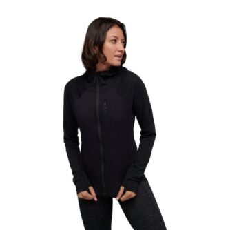 Black Diamond Coefficient LT Hybrid Hoody - Fleecetrøje m. Isolering & Reflekser, Str. L, Dame