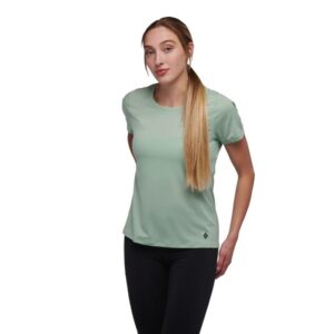 Black Diamond Lightwire SS Tech Tee - Dame, Str. S, Grøn - Kortærmet Løbe T-shirt med åndbarhed