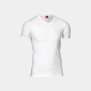 "Black or white" t-shirt v-neck | Bomuld | Hvid