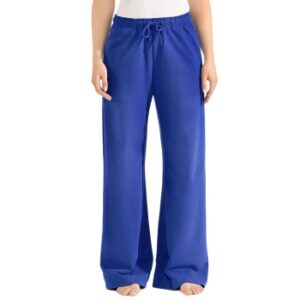 Bread and Boxers Wide Leg Lounge Pant Blå økologisk bomuld Small Dame