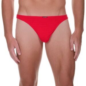 Bruno Banani Check Line 2.0 String Rød polyamid Small Herre