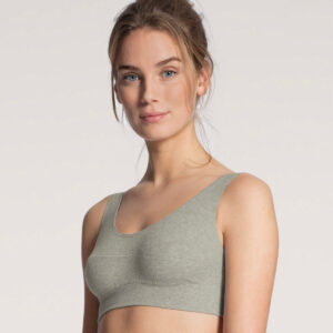 Calida Elastic Bustier BH top, grå, Størrelse: XS, Dame