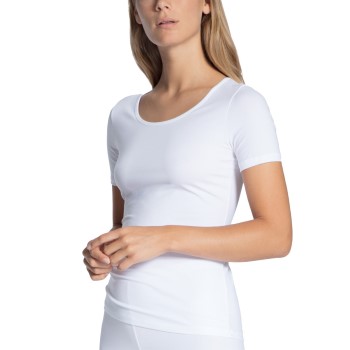 Calida Natural Comfort T-shirt Hvid bomuld Small Dame Calida Natural Comfort T-shirt Hvid bomuld Small Dame