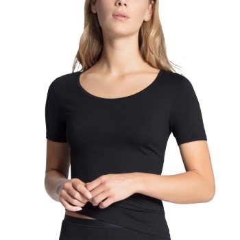 Calida Natural Comfort T-shirt Sort bomuld Small Dame Calida Natural Comfort T-shirt Sort bomuld Small Dame