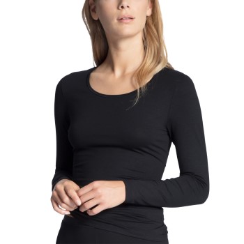 Calida Natural Comfort Top Long Sleeve Sort bomuld Small Dame Calida Natural Comfort Top Long Sleeve Sort bomuld Small Dame
