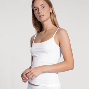 Calida Spaghetti top, hvid, Størrelse: XS, Dame