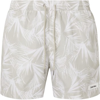 Calvin Klein Badebukser Core Solids Medium Drawstring Shorts Hvid/Grå polyester Small Herre Calvin Klein Badebukser Core Solids Medium Drawstring Shorts Hvid/Grå polyester Small Herre