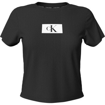 Calvin Klein Crew Neck SS Sort bomuld Medium Dame Calvin Klein Crew Neck SS Sort bomuld Medium Dame