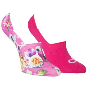 Calvin Klein Strømper 2P Abby Floral Print Sneaker Socks Rosa Strl 37/41 Dame