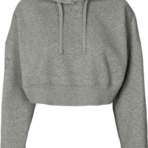 Carite Oversized Crop Hættetrøje Dame Xxs Grå