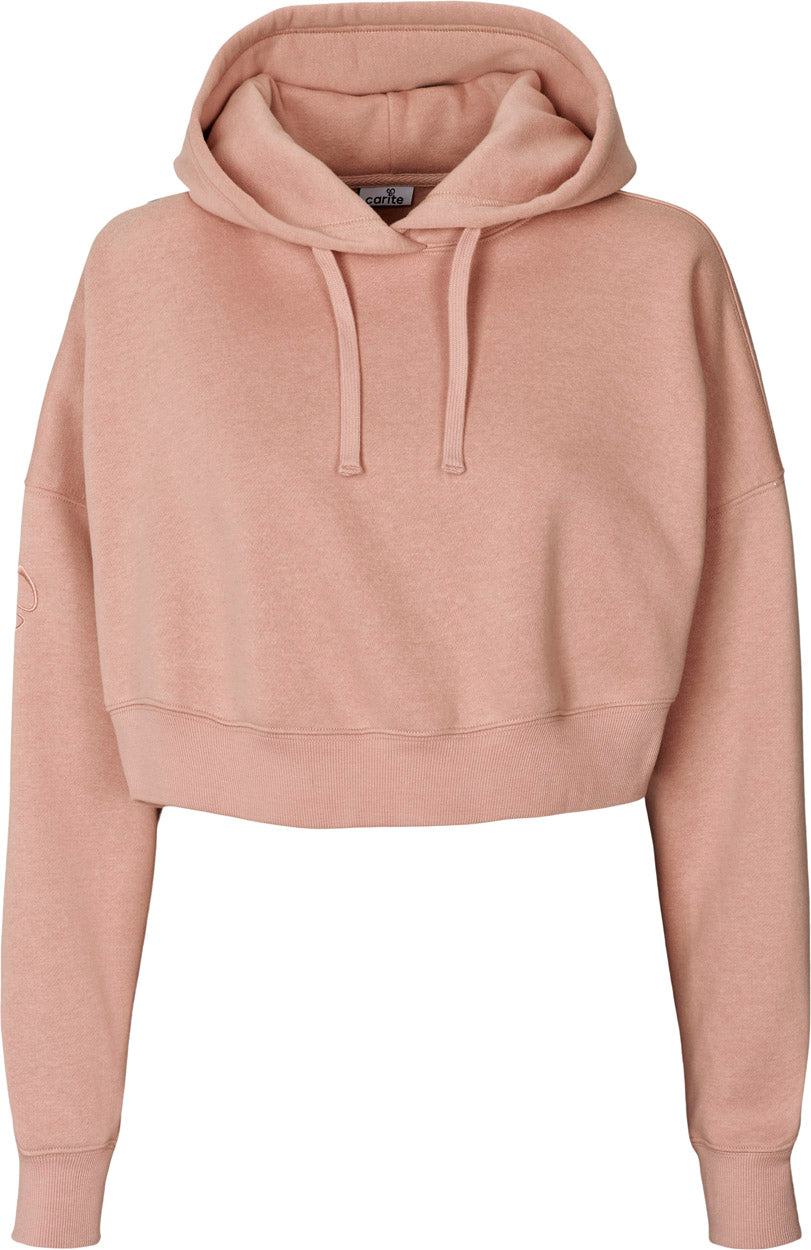 Carite Oversized Crop Hættetrøje Dame Xxs Pink Carite Oversized Crop Hættetrøje Dame Xxs Pink