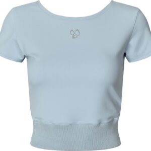 Carite Ribbed Waist Crop Tshirt Dame Xs Blå