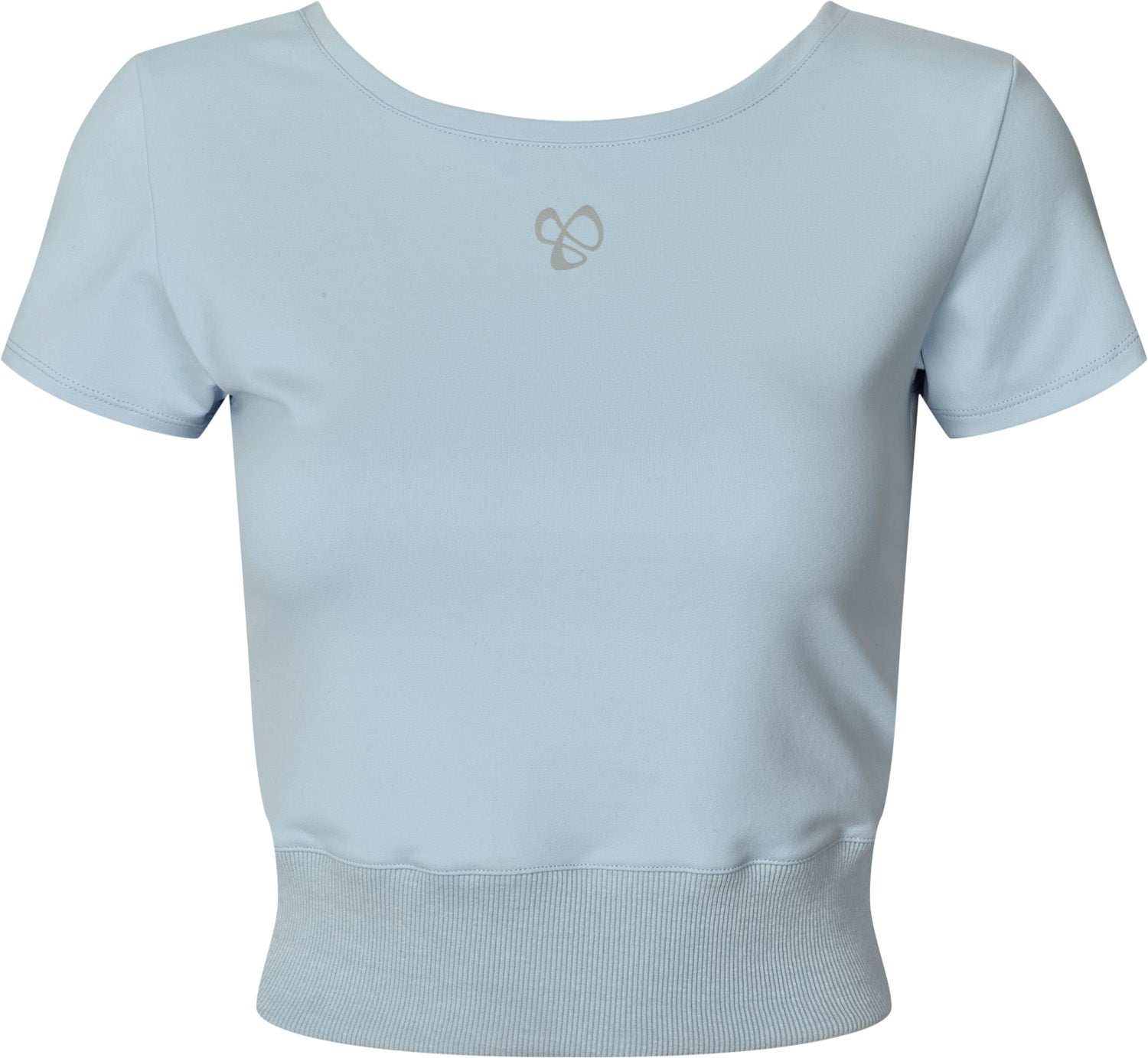 Carite Ribbed Waist Crop Tshirt Dame Xs Blå Carite Ribbed Waist Crop Tshirt Dame Xs Blå