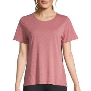 Casall Crossways Textured Tee Gammelrosa polyester 42 Dame