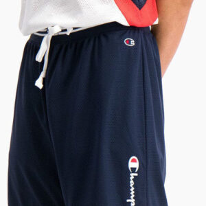 Champion Vertical Script Logo Mesh Basketball Shorts Herre Xs Blå
