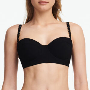 Chantelle Emblem bikini top med bøjle, sort, Størrelse: 70D, Dame