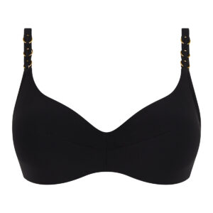 Chantelle Emblem bikini top med bøjle, sort, Størrelse: 70F, Dame