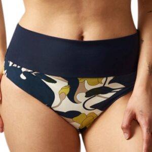 Chantelle Flowers High Waist Bikini Brief Blå m. blomste 38 Dame