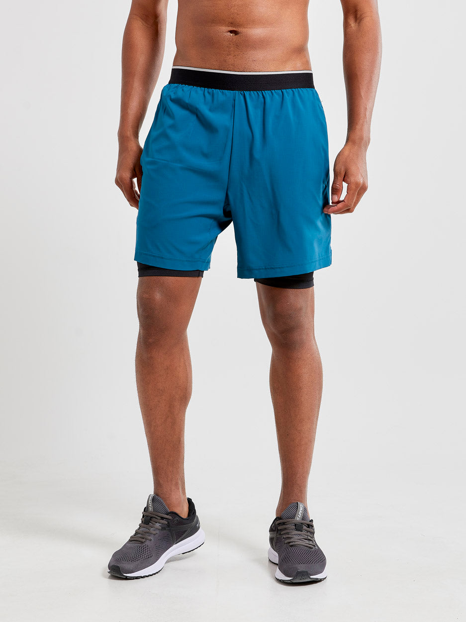 Craft Charge 2i1 Shorts Herre Blå Craft Charge 2i1 Shorts Herre Blå