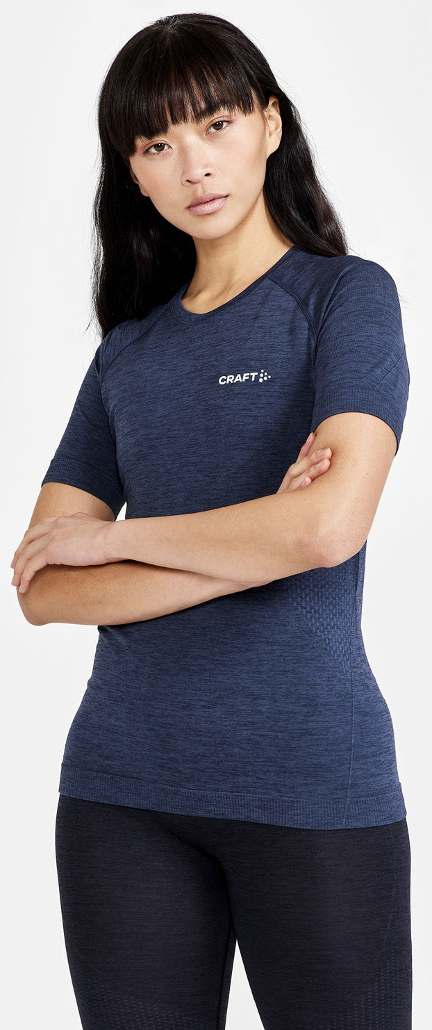 Craft Core Dry Active Comfort Baselayer Tshirt Dame Blå Craft Core Dry Active Comfort Baselayer Tshirt Dame Blå