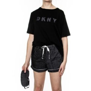 DKNY Hello Fall Pj Set Box Sort mønstret Small Dame