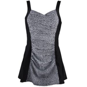Damella Esther Basic Swimsuit Dress Sort/Hvid 38 Dame