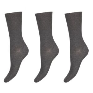 Decoy Strømper 3P Thin Comfort Top Socks Grå Strl 37/41 Dame