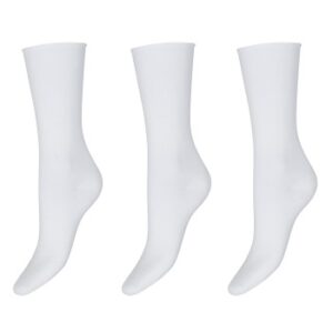 Decoy Strømper 3P Thin Comfort Top Socks Hvid Strl 37/41 Dame