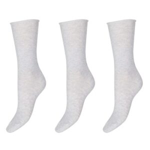 Decoy Strømper 3P Thin Comfort Top Socks Lysegrå Strl 37/41 Dame
