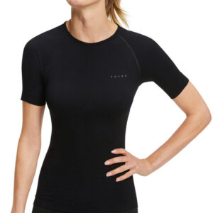 Falke Shortsleeved Warm Tshirt Baselayer Dame Sort