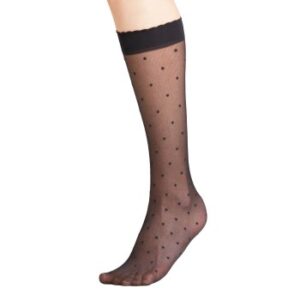 Falke Strømper Women Seasonal Dot Knee High 15 Den Sort polyamid Str 39/42 Dame